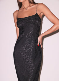 Pansy Jacquard Ruched Bust Dress