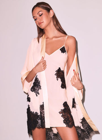 Honey peach - Juliet Lace Robe | Fleur du Mal - DEMO