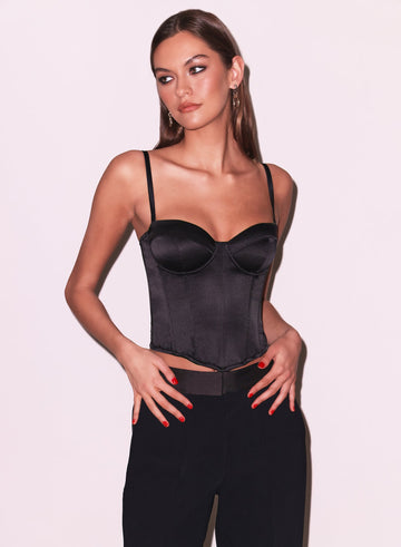 Black - Hamptons Bustier | Fleur du Mal - DEMO