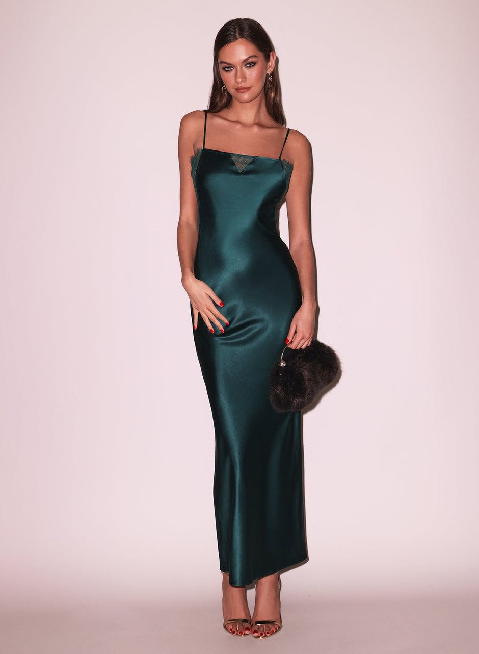 Evergreen - Juliet Lace Back Dress | Fleur du Mal - DEMO