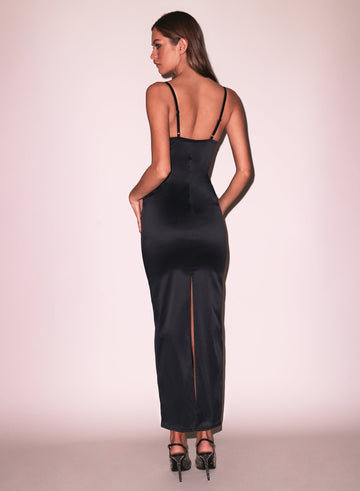Black - Seduce-U Plunge Dress | Fleur du Mal - DEMO
