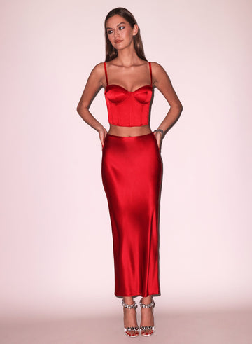 Rouge - Cropped Hamptons Bustier | Fleur du Mal - DEMO