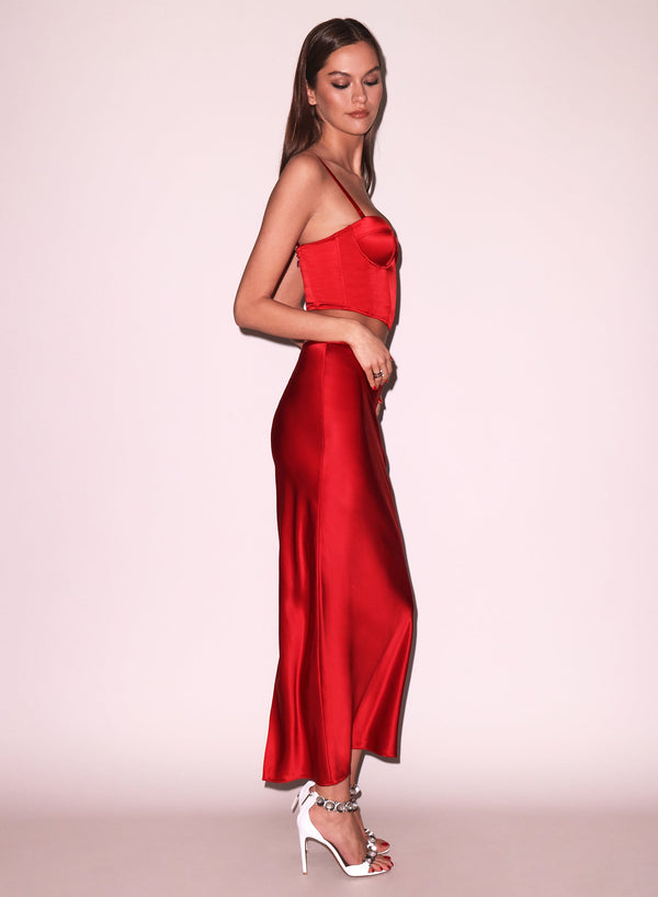 Rouge - Cropped Hamptons Bustier | Fleur du Mal - DEMO