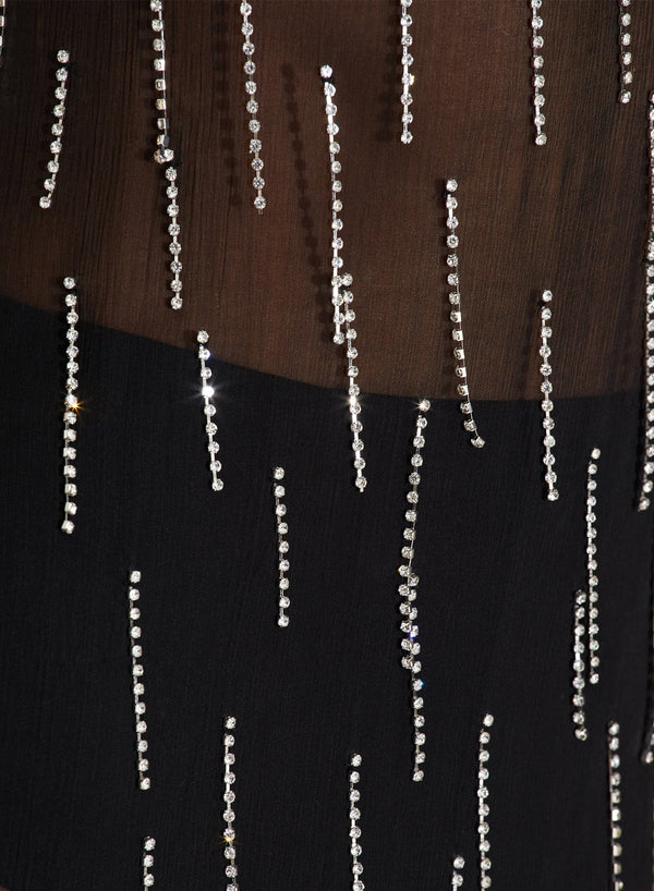 Black - Dangling Stones Dress | Fleur du Mal - DEMO
