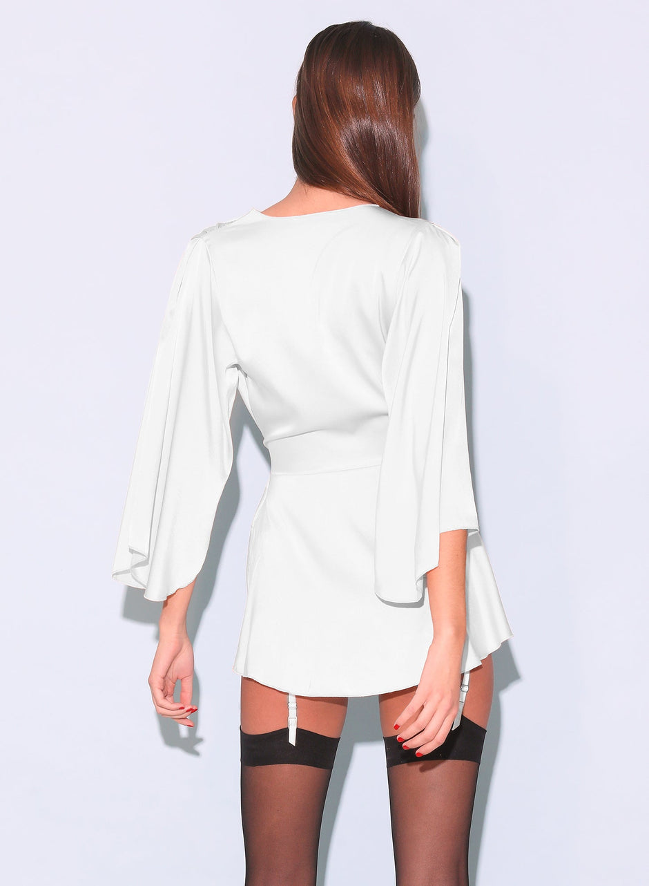 Creme - Angel Sleeve Robe | Fleur du Mal - DEMO