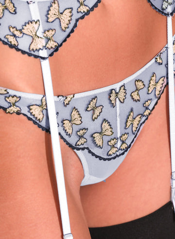 Ice queen - Farfalle Embroidery Thong | Fleur du Mal - DEMO