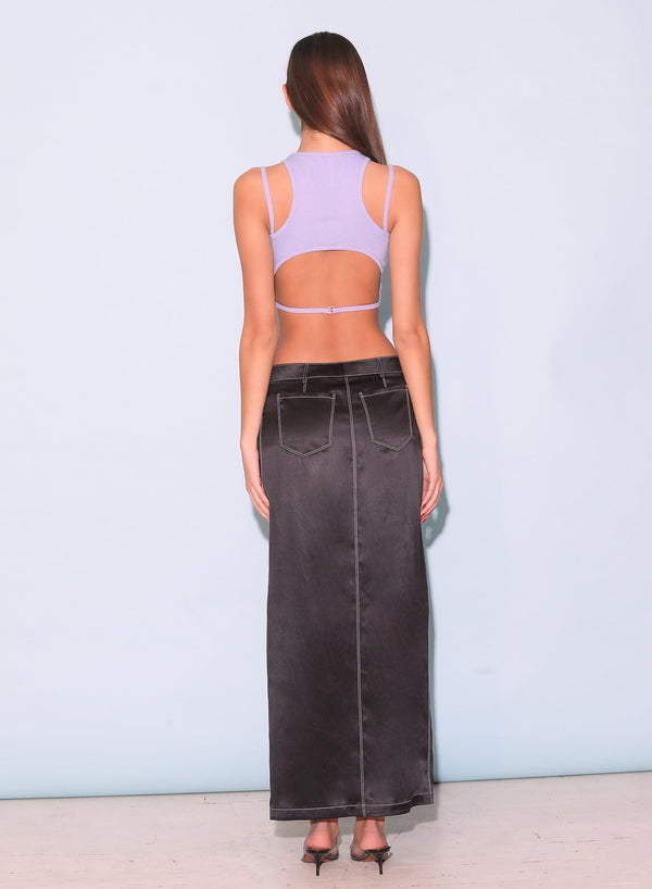 Lavender blue - Strappy Ribbed Tank | Fleur du Mal - DEMO