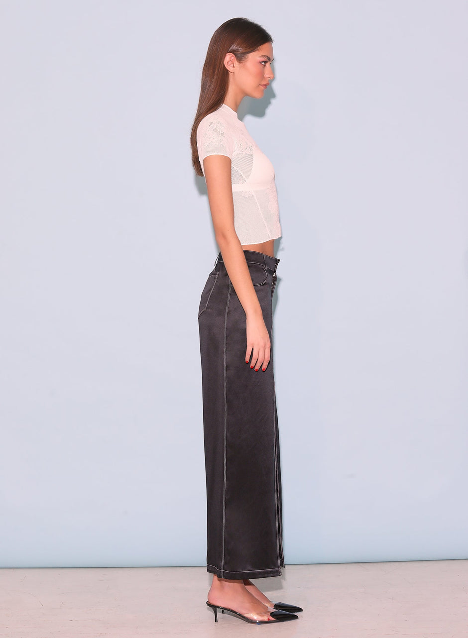 Ivory - Lace Pointelle Tee | Fleur du Mal - DEMO