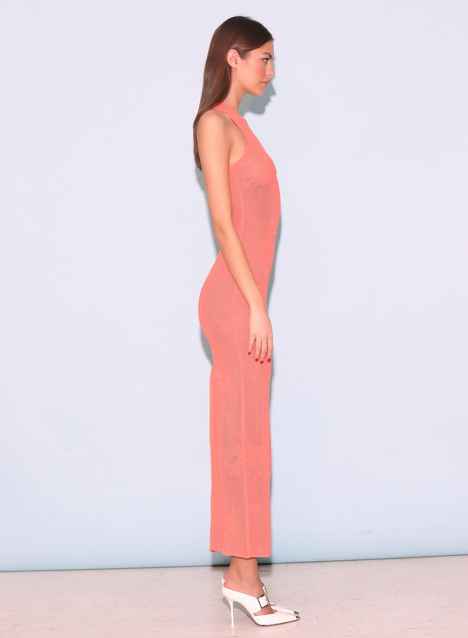 Tangerine - Lace Pointelle Maxi Dress | Fleur du Mal - DEMO