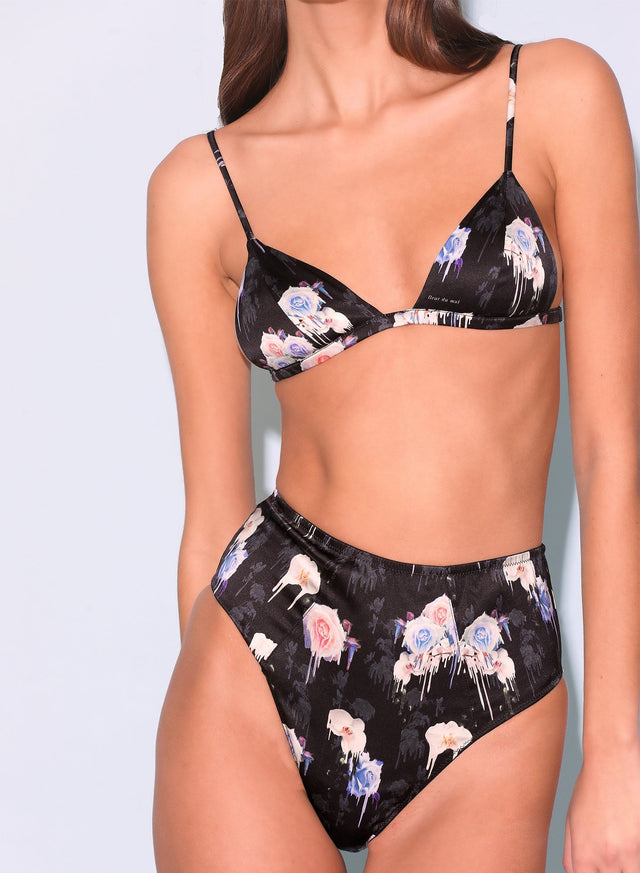 Dripping flowers - Luxe High Waist Panty | Fleur du Mal - DEMO