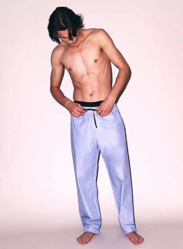 Pacific blue - Poplin PJ Pant | Fleur du Mal - DEMO