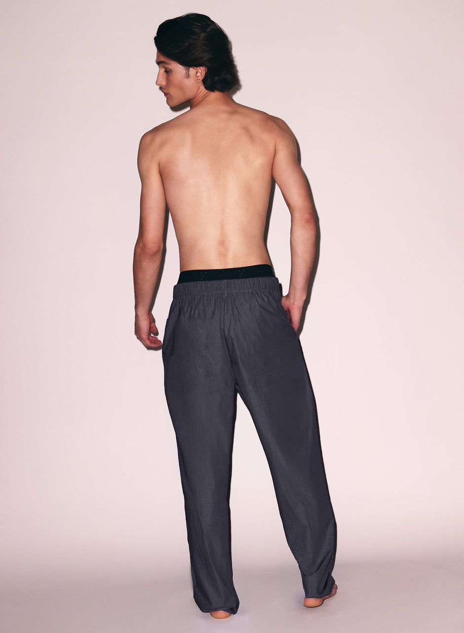 Black smoke - Poplin PJ Pant | Fleur du Mal - DEMO