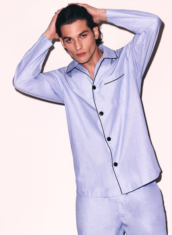 Pacific blue - Poplin PJ Top | Fleur du Mal - DEMO