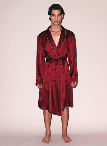 Barolo - Silk Jacquard Robe | Fleur du Mal - DEMO
