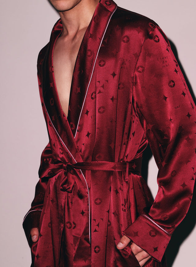 Barolo - Silk Jacquard Robe | Fleur du Mal - DEMO