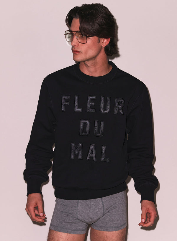 Black - Unisex Logo Sweatshirt | Fleur du Mal - DEMO