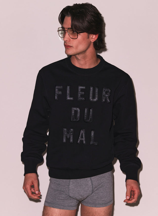 Black - Unisex Logo Sweatshirt | Fleur du Mal - DEMO