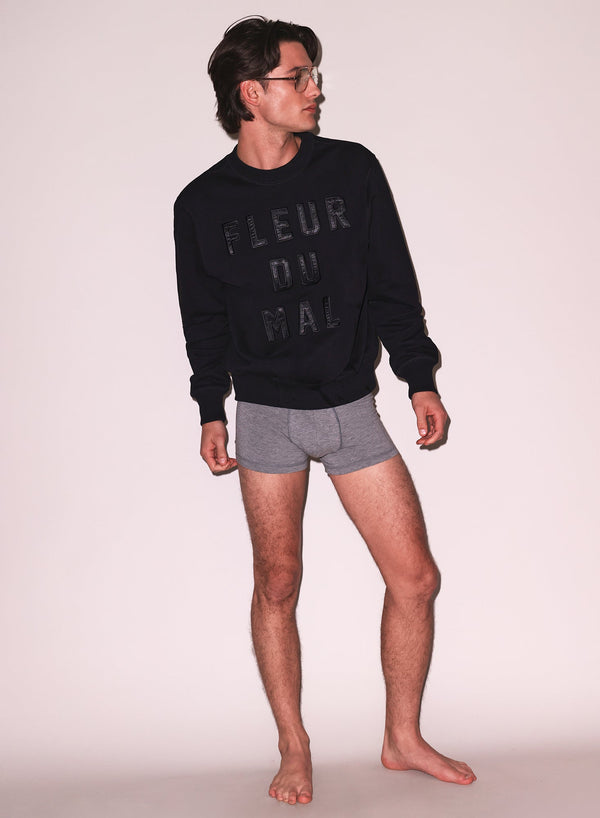 Black - Unisex Logo Sweatshirt | Fleur du Mal - DEMO