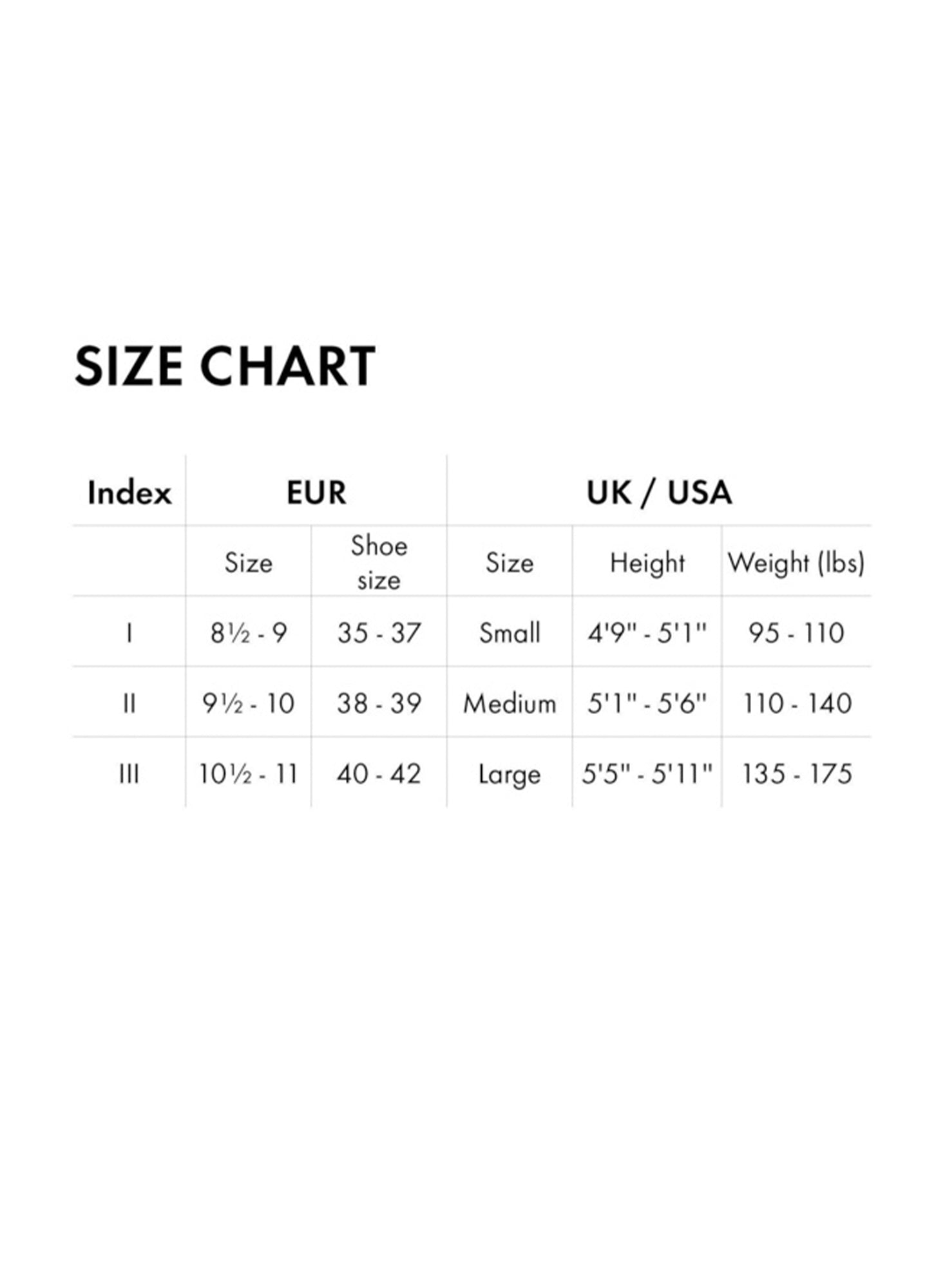 Falke Sizing Chart
