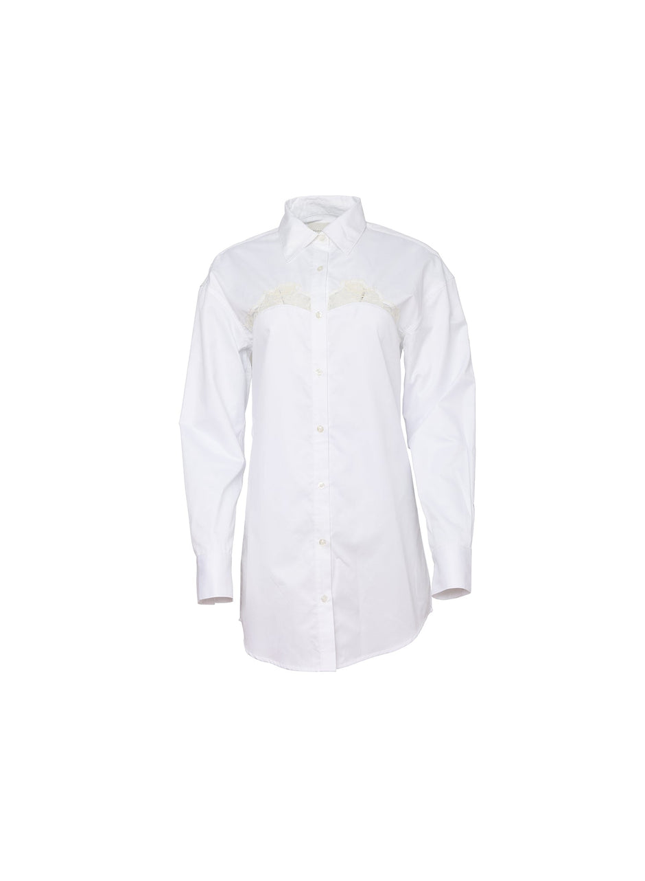 White - Poplin Shirt Dress | Fleur du Mal - DEMO