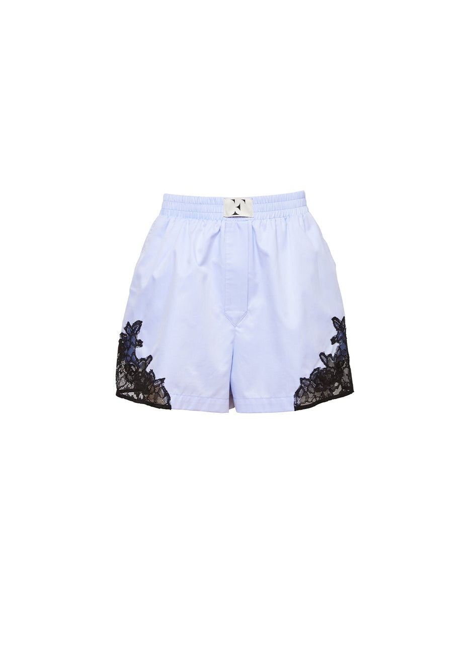 Ice blue - Poplin Boxer Short | Fleur du Mal - DEMO