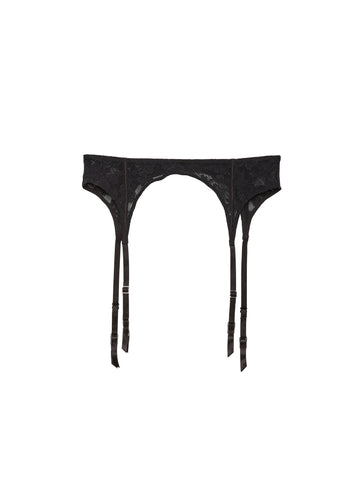 Black - Le Stretch Lace Garter Belt | Fleur du Mal - DEMO