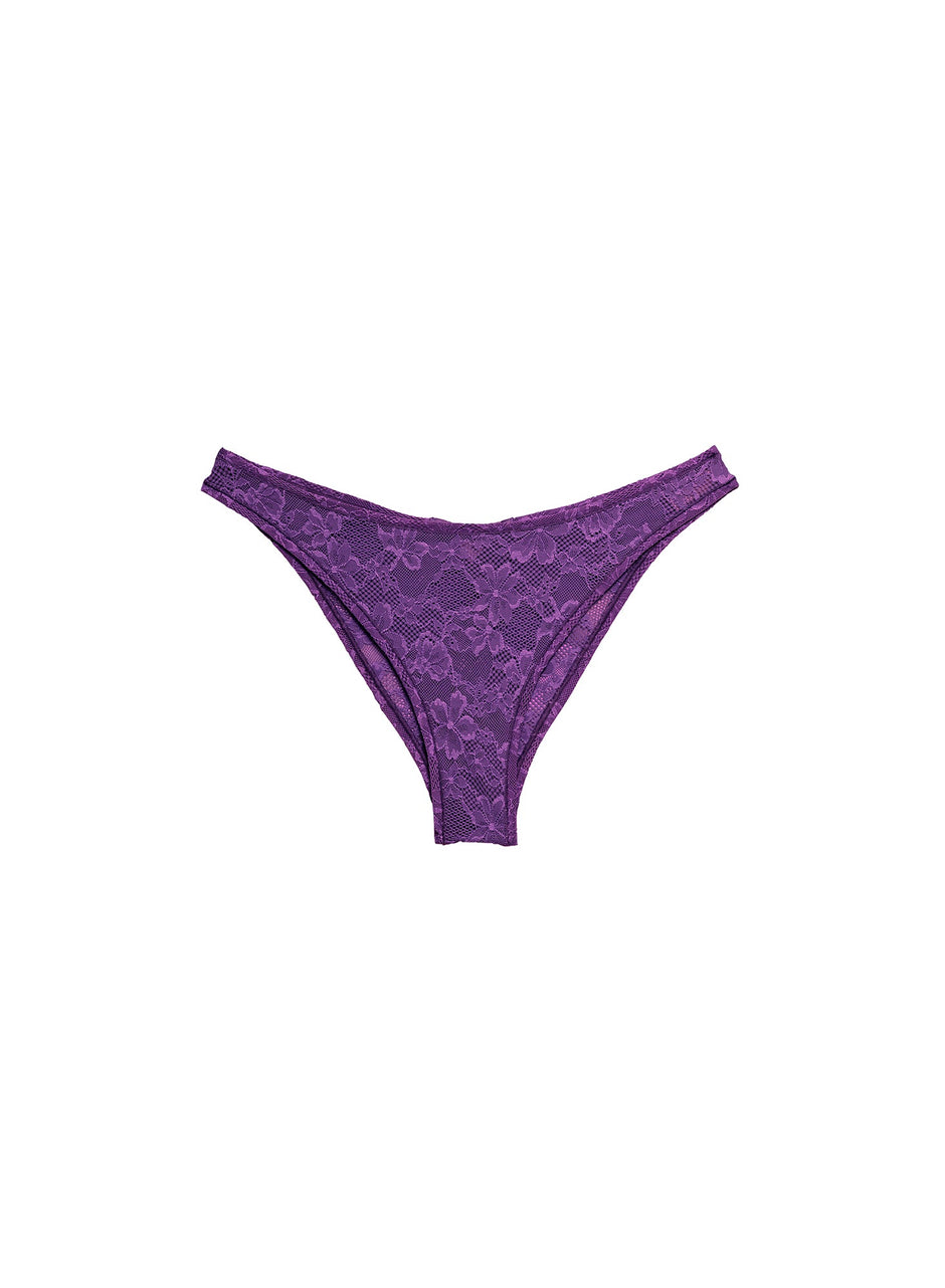 Deep purple - Le Stretch Lace Cheeky | Fleur du Mal - DEMO