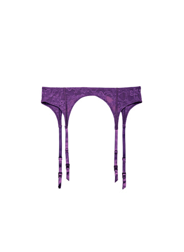 Deep purple - Le Stretch Lace Garter Belt | Fleur du Mal - DEMO