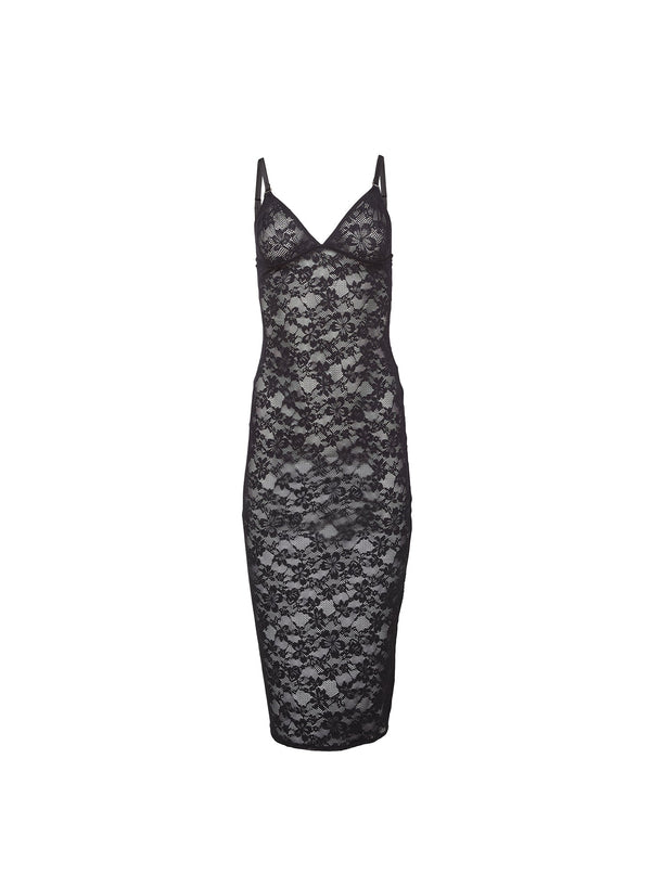 Black - Le Stretch Lace Slip Dress | Fleur du Mal - DEMO