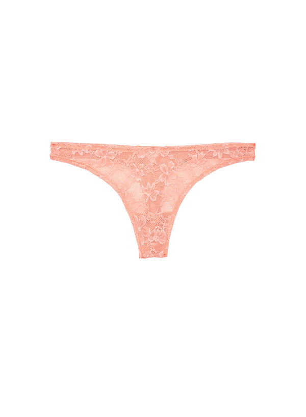 Apricot - Le Stretch Lace Thong | Fleur du Mal - DEMO