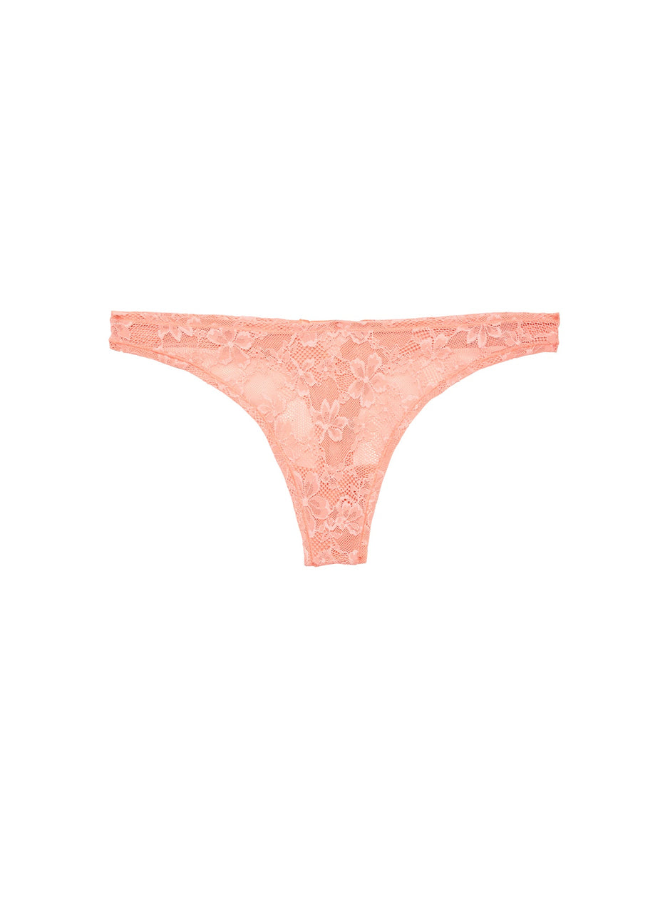 Apricot - Le Stretch Lace Thong | Fleur du Mal - DEMO