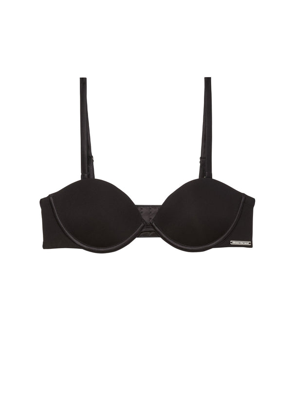 Black - Le Stretch Micro Multi-Way Bra | Fleur du Mal - DEMO
