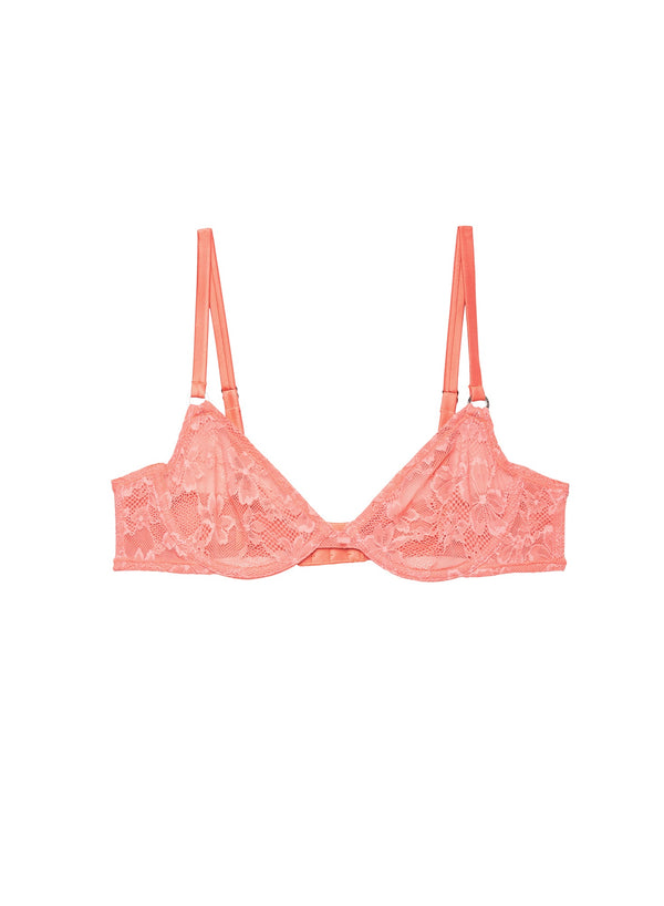 Apricot - Le Stretch Lace Demi Bra | Fleur du Mal - DEMO