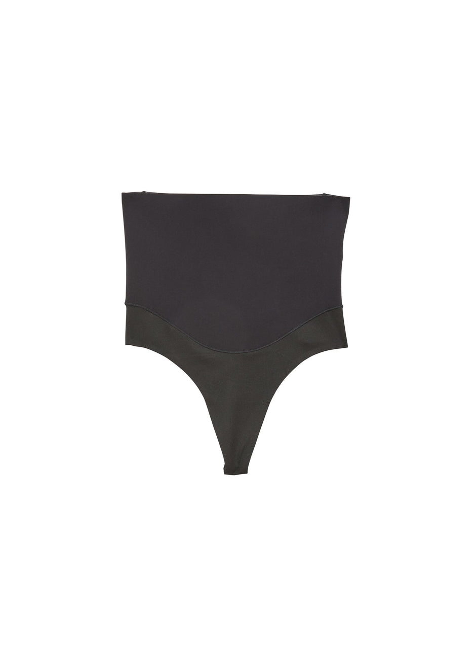 Black - Le Stretch Micro Shaping Thong | Fleur du Mal - DEMO