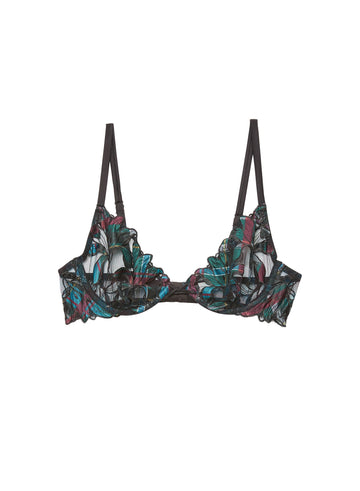 Fall plaid - Lily Embroidery Plunge Demi Bra | Fleur du Mal - DEMO
