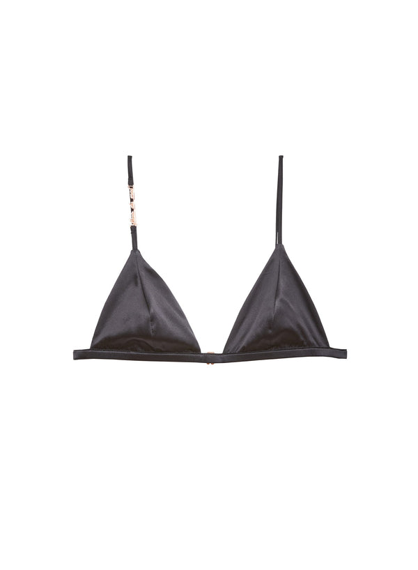 Black - Fleur du Luxe Triangle Bra | Fleur du Mal - DEMO