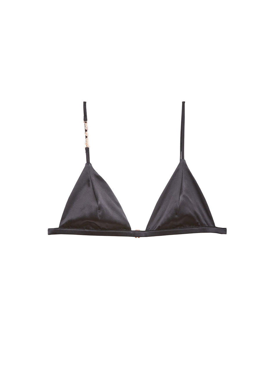 Black - Fleur du Luxe Triangle Bra | Fleur du Mal - DEMO