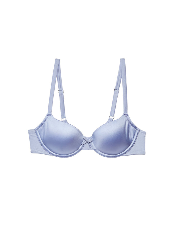 Denim blue - Seamless Luxe Balconette Bra | Fleur du Mal - DEMO