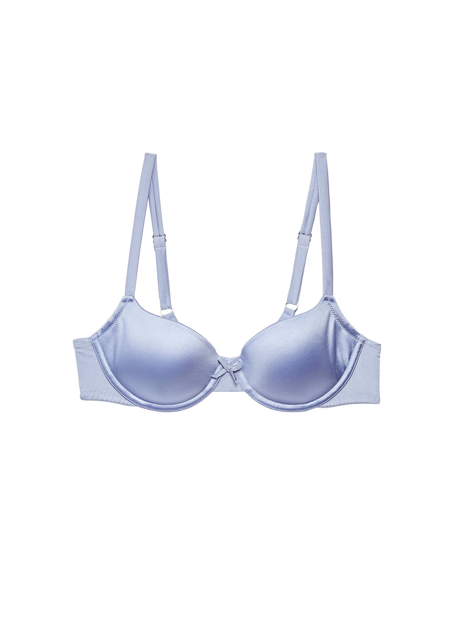 Denim blue - Seamless Luxe Balconette Bra | Fleur du Mal - DEMO