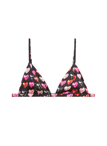 Heartbreaker print - Luxe Triangle Bra | Fleur du Mal - DEMO