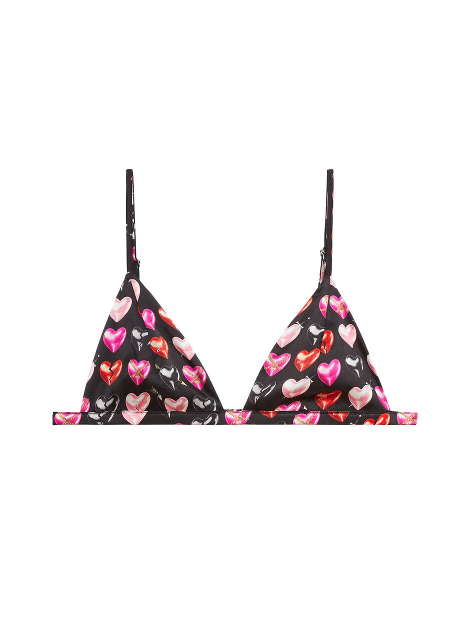 Heartbreaker print - Luxe Triangle Bra | Fleur du Mal - DEMO