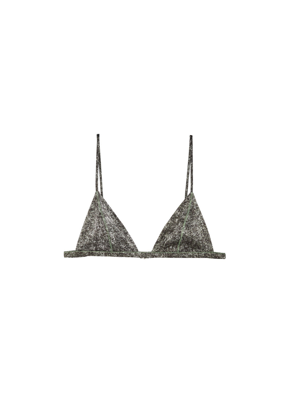Grey acid wash - Luxe Triangle Bra | Fleur du Mal - DEMO