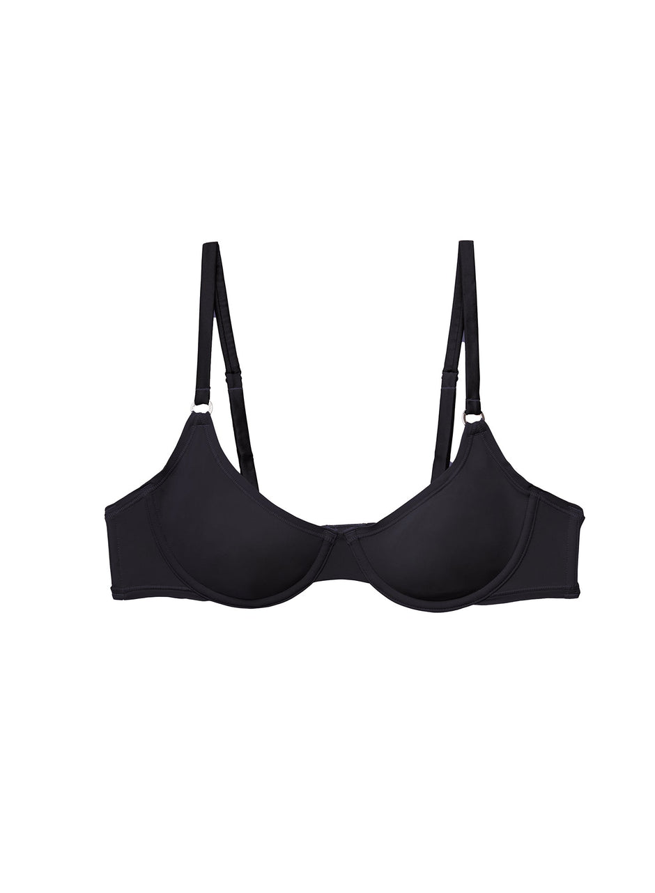 Black - Le Stretch Micro Demi Bra | Fleur du Mal - DEMO