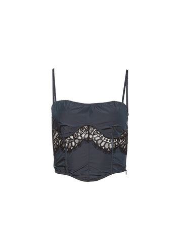 Shadow - Nylon & Lace Bustier | Fleur du Mal - DEMO