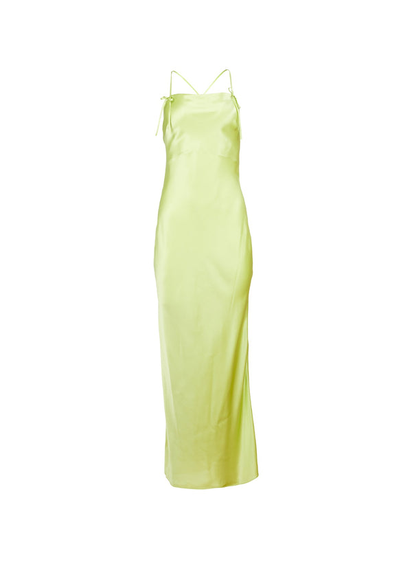 Lime - Open Back Maxi Slip Dress | Fleur du Mal - DEMO