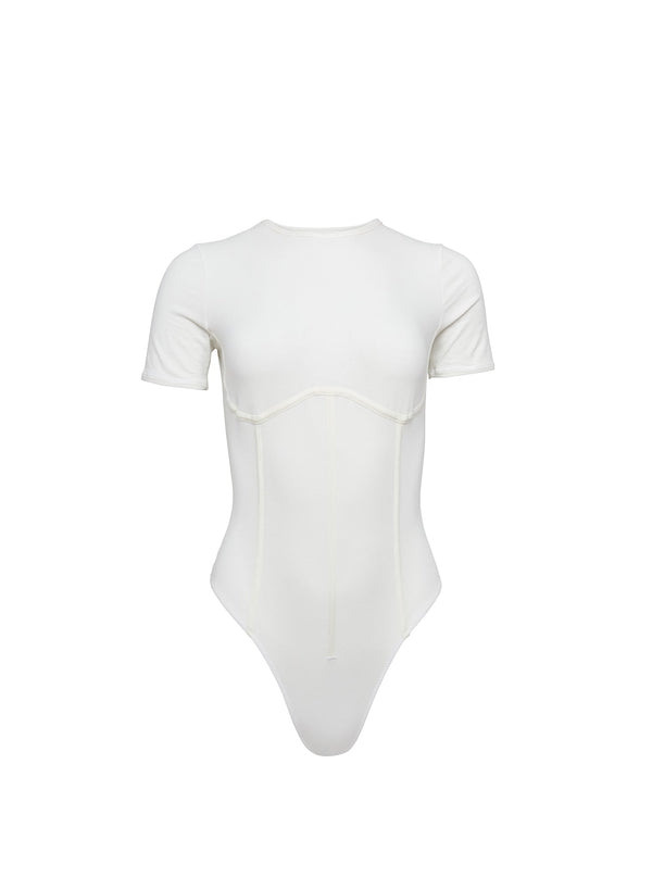 Ivory - Organic Cotton T-Shirt Bodysuit | Fleur du Mal - DEMO