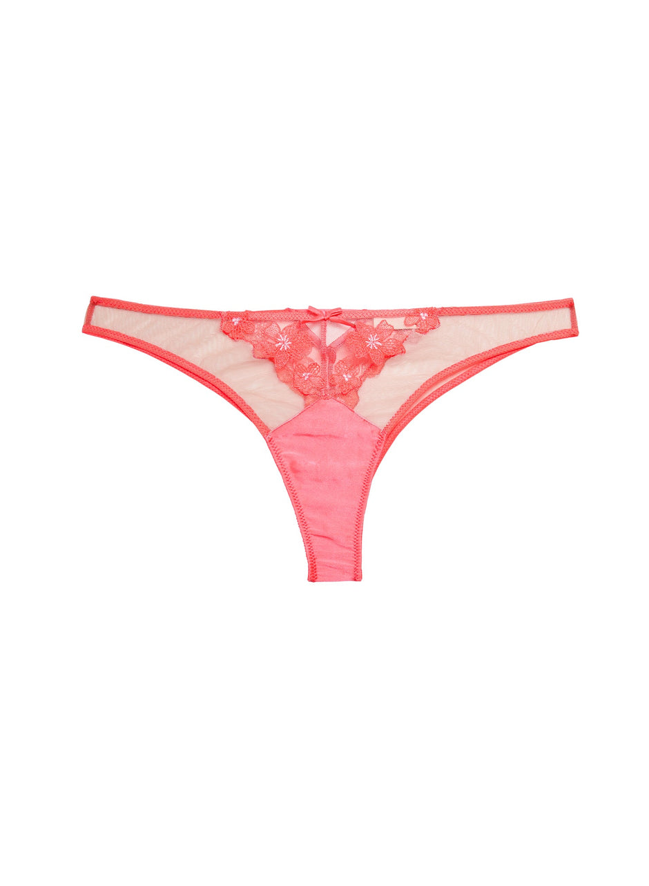 Pop pink - Petal Embroidery Cheeky | Fleur du Mal - DEMO