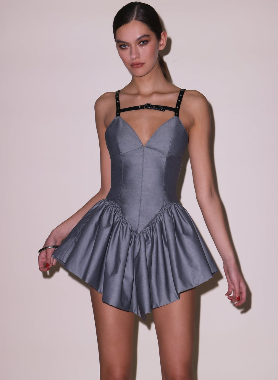 Smoked pearl - Poppy Dress | Fleur du Mal - DEMO