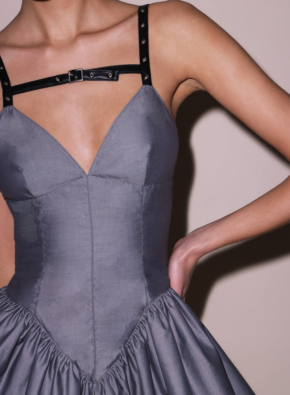 Smoked pearl - Poppy Dress | Fleur du Mal - DEMO