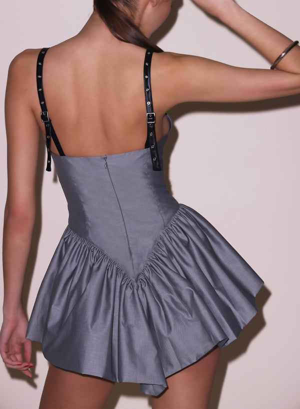 Smoked pearl - Poppy Dress | Fleur du Mal - DEMO